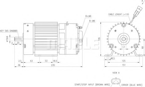 MAHLE ORIGINAL MM 16 Electric Motor